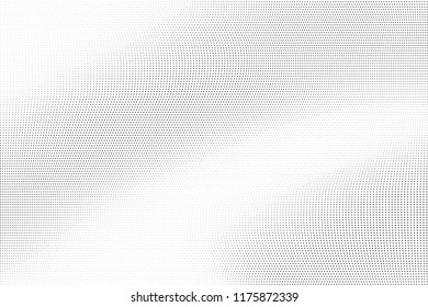 Black white halftone dots pattern texture background. Abstract dotted vector illustration for web design, covers, web sites, banners, stickers