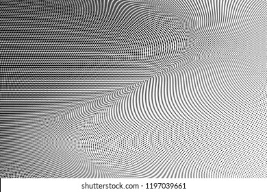 Black white halftone dots pattern texture background. Abstract dotted vector illustration for web design, covers, web sites, banners, stickers