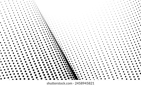 Patrón de puntos de semitonos en blanco y negro. fondo de Vector abstracto