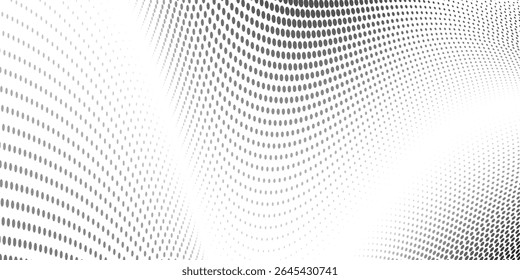 Black and white halftone dots pattern. abstract vector background