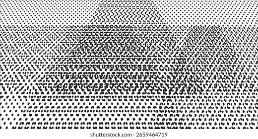 Patrón de puntos de semitono blanco y negro. fondo de Vector abstracto