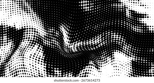 Schwarz-weiße Rasterpunkte. abstrakter Vektorhintergrund