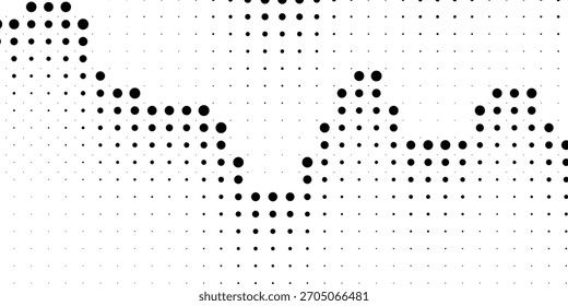 Patrón de puntos de semitono blanco y negro. fondo de Vector abstracto