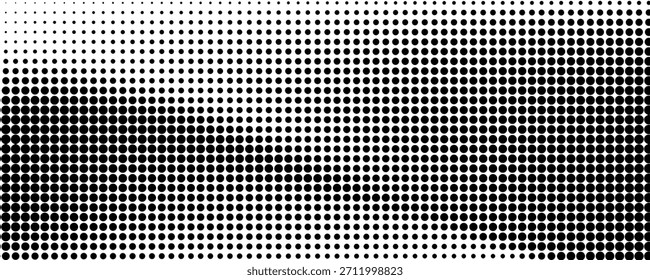 Patrón de puntos de semitono blanco y negro. fondo de Vector abstracto