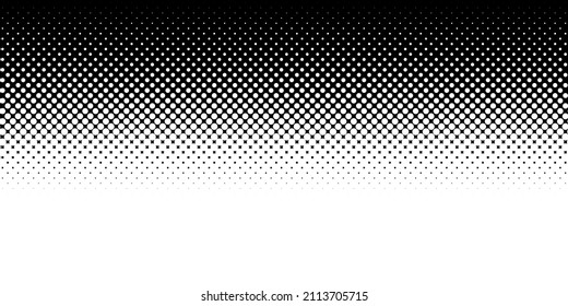 Medio tono negro y blanco, punteado, patrón de círculos, fondo, fondo. Puntos, patrón de puntos de polka