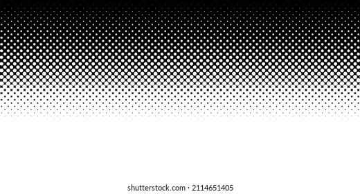 Medio tono negro y blanco, punteado, patrón de círculos, fondo, fondo. Puntos, patrón de puntos de polka
