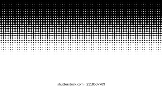 Medio tono negro y blanco, punteado, patrón de círculos, fondo, fondo. Puntos, patrón de puntos de polka