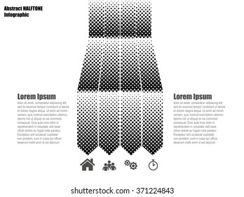 Black and white halftone effect background vector eps10 infographic