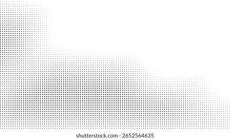 Fundo de gradiente de meio-tom preto e branco - textura de pontos em estilo cômico retrô para design abstrato, impressão vintage, pôsteres de arte pop e efeitos criativos.
