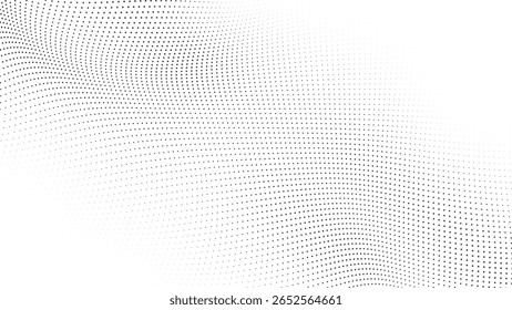 Fundo de gradiente de meio-tom preto e branco - textura de pontos em estilo cômico retrô para design abstrato, impressão vintage, pôsteres de arte pop e efeitos criativos.