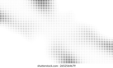 Fundo de gradiente de meio-tom preto e branco - textura de pontos em estilo cômico retrô para design abstrato, impressão vintage, pôsteres de arte pop e efeitos criativos.