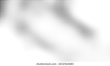 Fundo de gradiente de meio-tom preto e branco - textura de pontos em estilo cômico retrô para design abstrato, impressão vintage, pôsteres de arte pop e efeitos criativos.