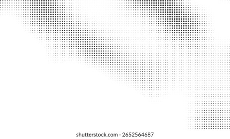 Fundo de gradiente de meio-tom preto e branco - textura de pontos em estilo cômico retrô para design abstrato, impressão vintage, pôsteres de arte pop e efeitos criativos.
