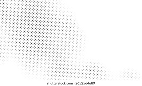 Fundo de gradiente de meio-tom preto e branco - textura de pontos em estilo cômico retrô para design abstrato, impressão vintage, pôsteres de arte pop e efeitos criativos.