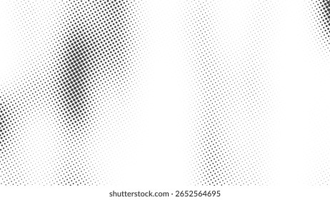 Fundo de gradiente de meio-tom preto e branco - textura de pontos em estilo cômico retrô para design abstrato, impressão vintage, pôsteres de arte pop e efeitos criativos.