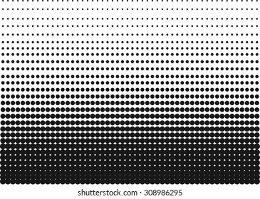 Black and White Halftone Gradient as a Background or Motif to be used Pop Art or Retro Comics. Editable Clip Art. 