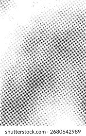Schwarz-weiße farbige Farbpunkte bilden einen abstrakten strukturierten Hintergrund, perfekt für Poster, Retro-Design, Overlays und digitale Kunst.