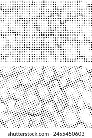 un efecto grunge de semitono blanco y negro con muchos puntos, un patrón de punto de semitono blanco y negro, ilustración de fondo de patrón de conjunto de puntos de semitono, 