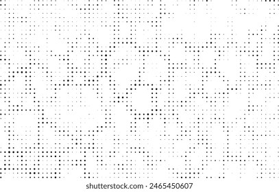 un efecto grunge de semitono blanco y negro con muchos puntos, un patrón de punto de semitono blanco y negro, ilustración de fondo de patrón de conjunto de puntos de semitono, 