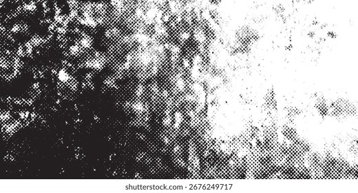 Preto e branco meio-tom Grunge Gradient Textura, angustiado ponto padrão fundo