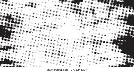 Fundo de textura grunge de meio-tom preto e branco