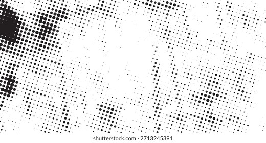 Black and White Halftone Grunge Texture Background.eps10