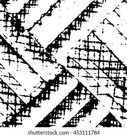 Black and white halftone grunge texture. Abstract background with circles.