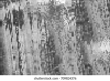 Black and white halftone. Grunge texture abstract. Monochrome background for printing and design. Round particles backdrop. Ink dots texturedesign element