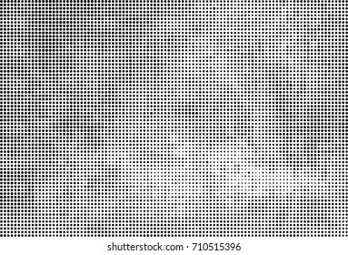 Black and white halftone. Grunge texture abstract. Monochrome background for printing and design. Round particles backdrop. Ink dots texturedesign element