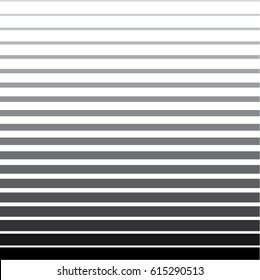 Black And White Halftone Horizontal Stripes Pattern