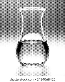 Imagen en semitonos blanco y negro de un jarrón