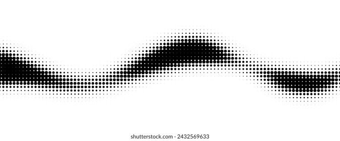 patrón de semitonos blanco y negro. fondo de puntos de semitonos abstractos. Ilustración de vector