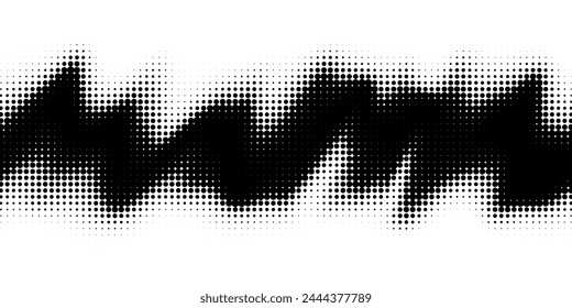 patrón de semitonos blanco y negro. fondo de puntos de semitonos abstractos. Ilustración vectorial