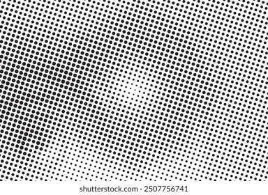 Black and white halftone pattern with background template