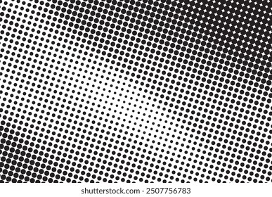 Black and white halftone pattern with background template