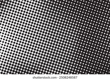 Black and white halftone pattern with background template