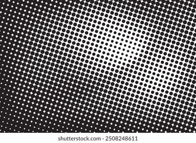 Black and white halftone pattern with background template
