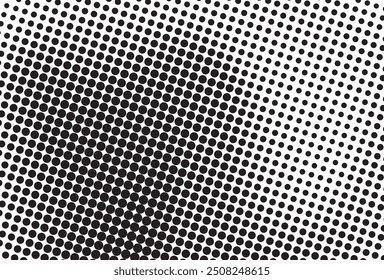 Black and white halftone pattern with background template