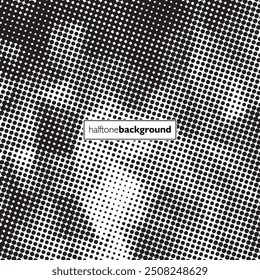 Black and white halftone pattern with background template