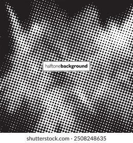 Black and white halftone pattern with background template