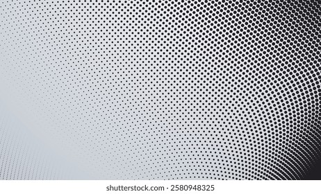Black and white halftone pattern background for fabric style or presentation