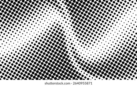 Black and White Halftone Pattern Design: Gradient Dot Vector Texture for Retro Effect, Modern Graphic Overlay and Dynamic Backgrounds, Creative Design Element