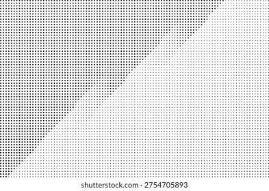 A black and white halftone pattern featuring diagonal lines with varying density, creating a dynamic visual effect on a pure white background