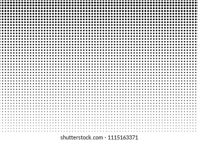 Black and white halftone pattern. Futuristic panel. Minimalistic design. Vector illustration. Retro background, pop art style. Dotted backdrop Digital gradient