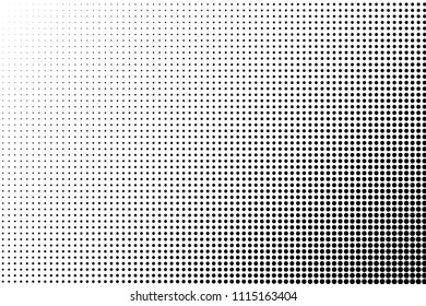 Black and white halftone pattern. Futuristic panel. Minimalistic design. Vector illustration. Retro background, pop art style. Dotted backdrop Digital gradient
