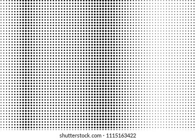 Black and white halftone pattern. Futuristic panel. Minimalistic design. Vector illustration. Retro background, pop art style. Dotted backdrop Digital gradient