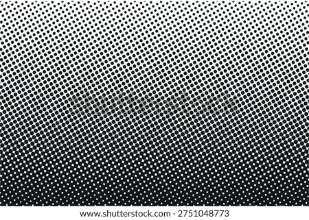 Black and white halftone pattern with a gradual fade from dense dots at the bottom to sparse dots at the top vector design