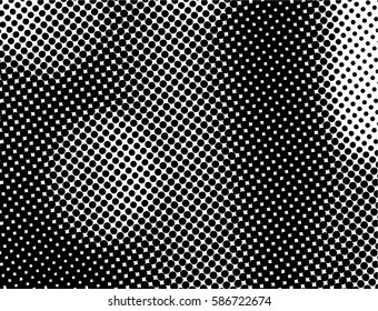  Black and white halftone pattern. Ink Print Distress Background . Dots Grunge Texture. Vector.