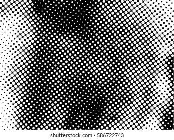  Black and white halftone pattern. Ink Print Distress Background . Dots Grunge Texture. Vector.