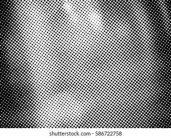  Black and white halftone pattern. Ink Print Distress Background . Dots Grunge Texture. Vector.
